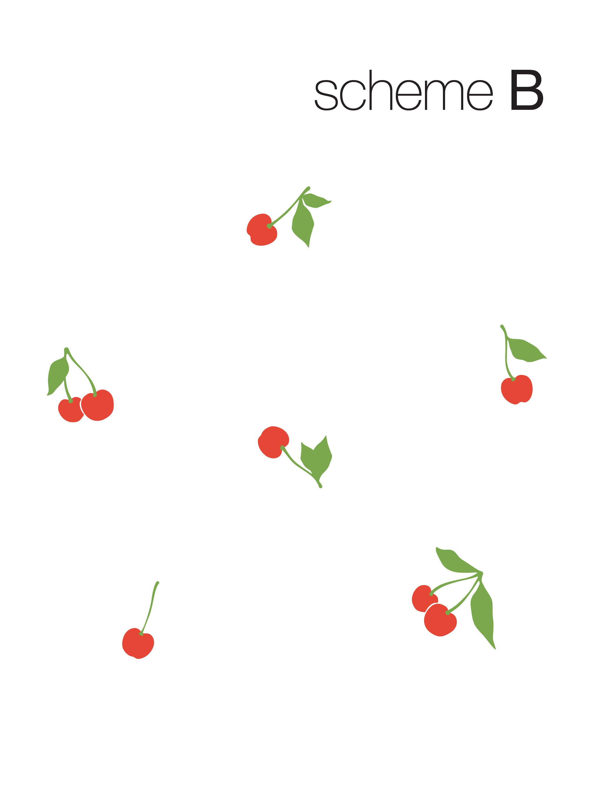 Cherry Fruit Wall Decal - Customizable Colors