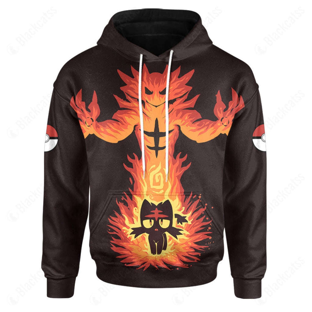 Evolve Litten to Incineroar Custom Hoodie - Premium Apparel