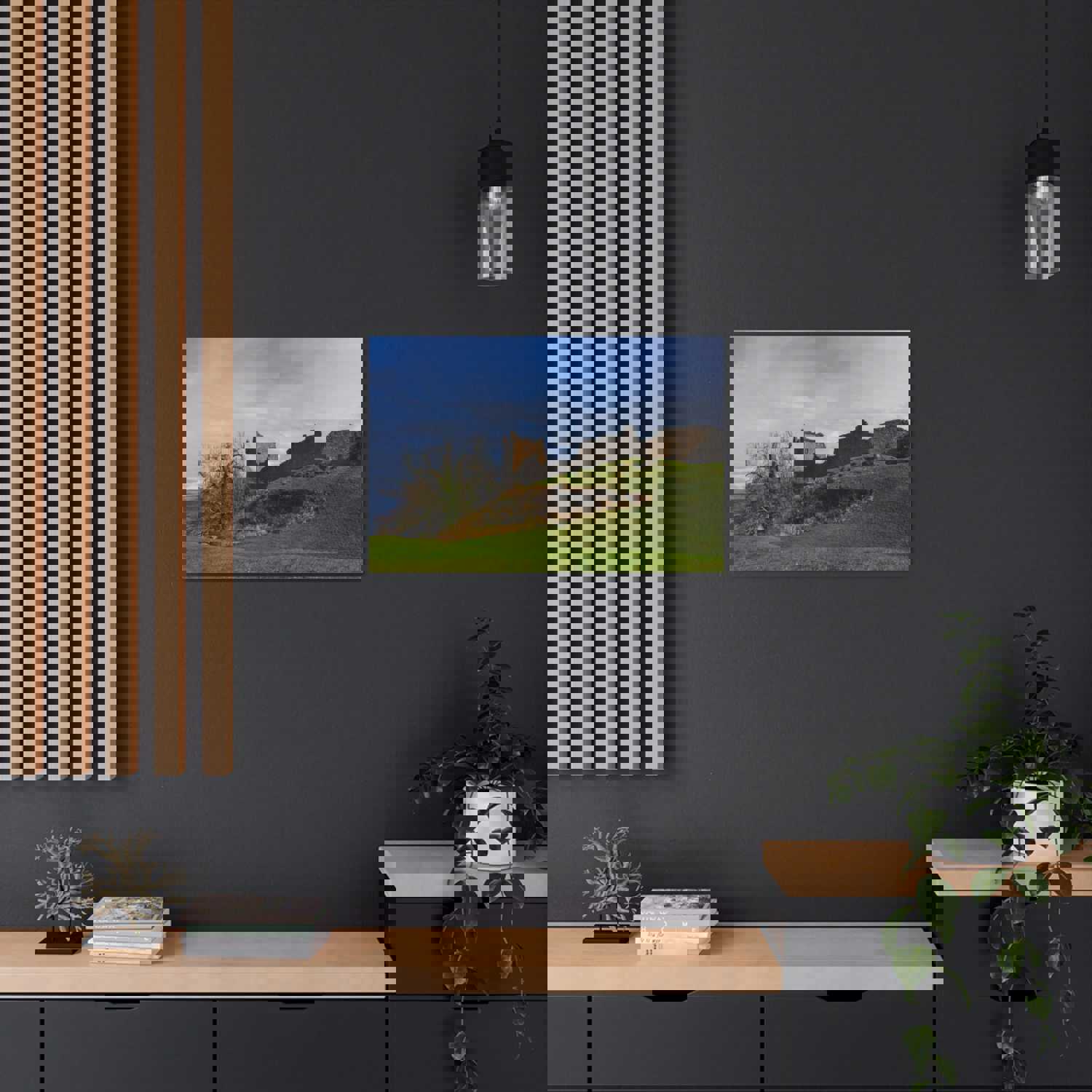 Ruins of Urquhart Scotland Nature Wilderness Photography Canvas Wall Art for Home Decor