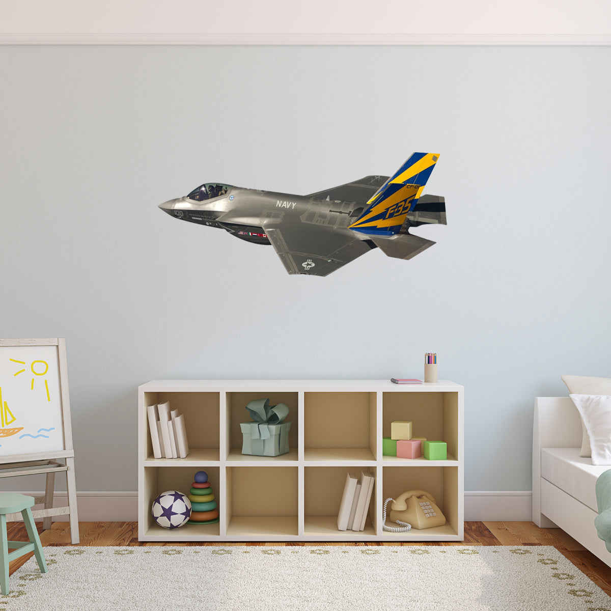 Airplane Fighter Jet Vinyl Wall Decal - High Resolution Peel and Stick
