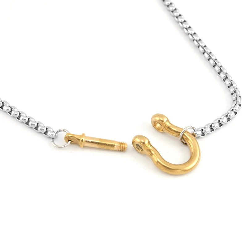 Steed Shackle Necklace - Equestrian-Inspired Jewelry with Working Horsebit Shackle Clasp