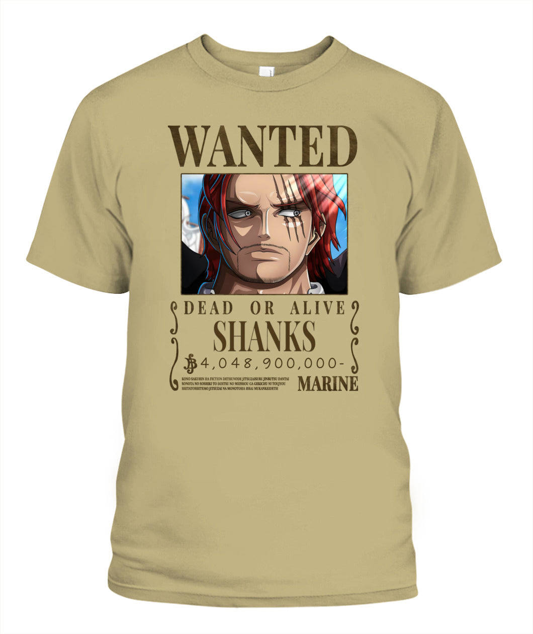 Shanks Wanted Custom Graphic Unisex T-Shirt