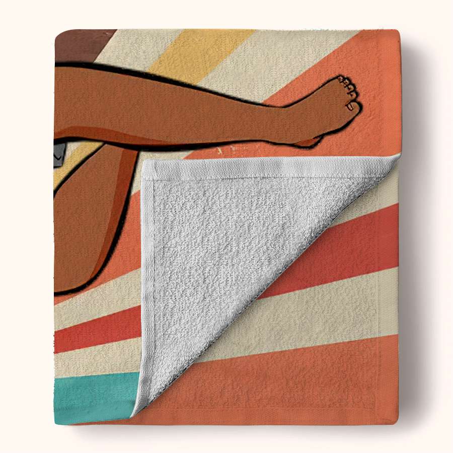 Personalized Beach Towel - 50th Birthday Gift for Him, Custom Name, Super Soft Microfiber