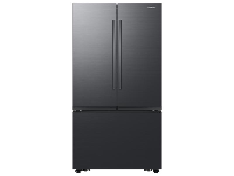 SAMSUNG 32 cu. ft. Mega Capacity 3-Door French Door Refrigerator with Dual Auto Ice Maker in Matte Black Steel