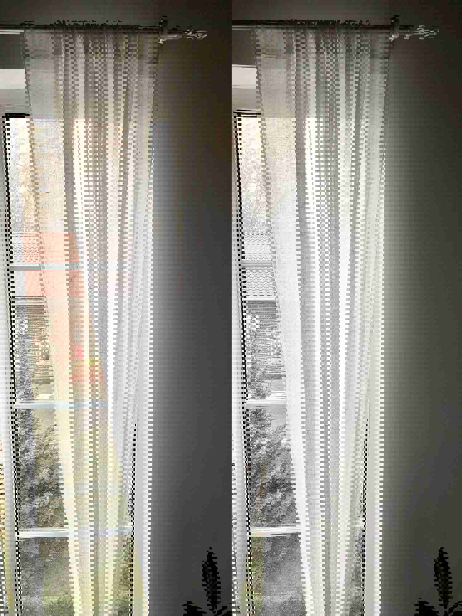 Linen Sheer Curtain - Tab Top, Rod Pocket or Hidden Tabs - Unlined Sheer Curtain Panel