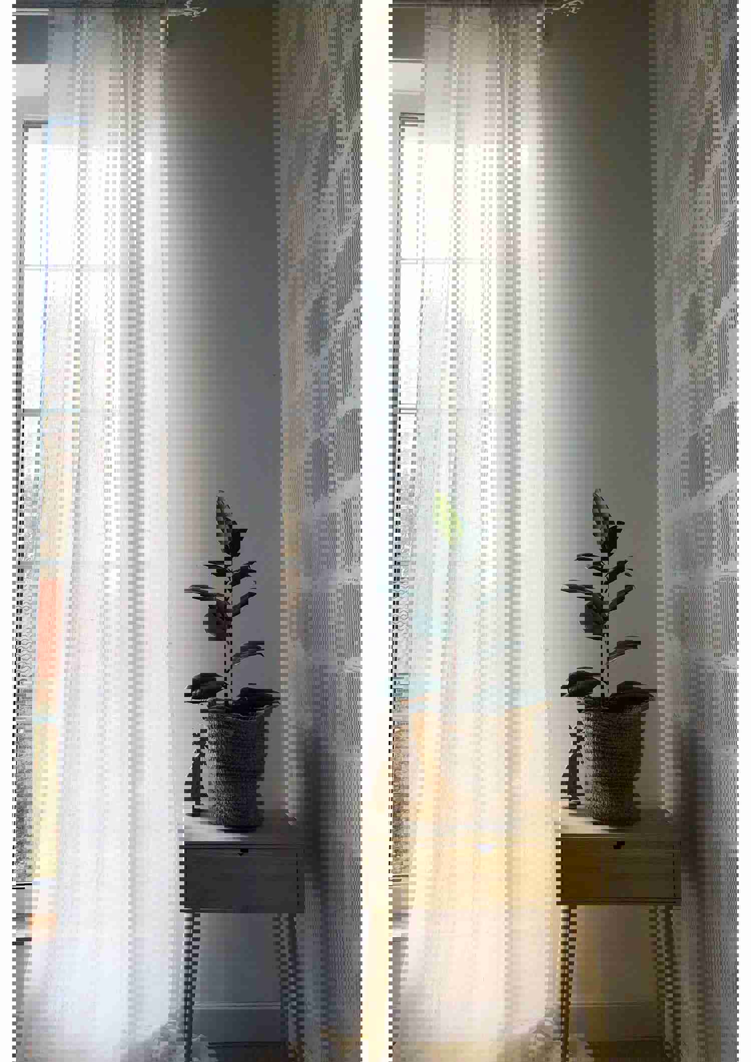 Linen Sheer Curtain - Tab Top, Rod Pocket or Hidden Tabs - Unlined Sheer Curtain Panel