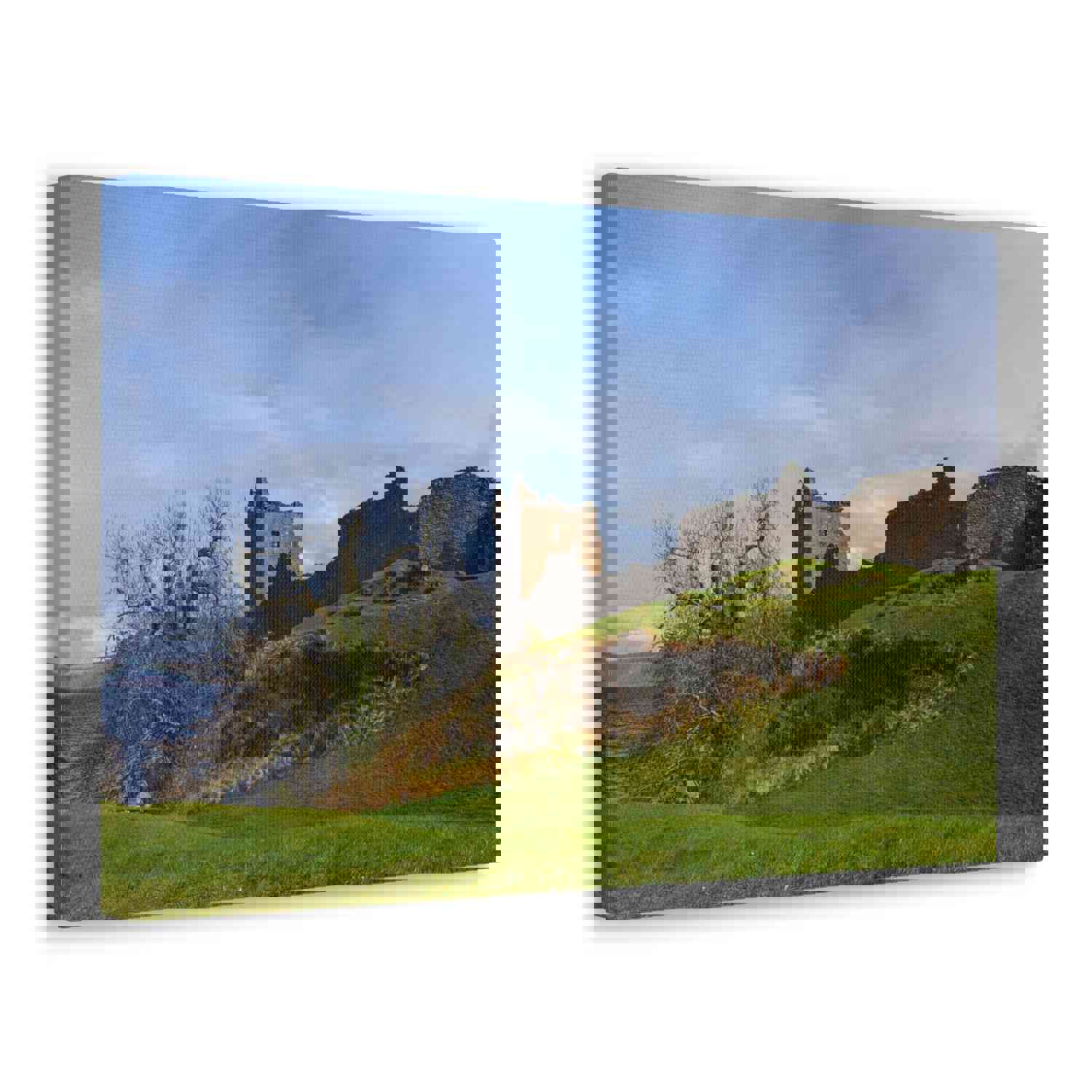 Ruins of Urquhart Scotland Nature Wilderness Photography Canvas Wall Art for Home Decor