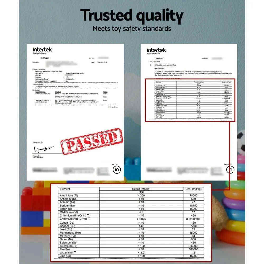 Keezi Kids Slide Basketball Hoop Activity Center - Outdoor Toddler Play Set (Orange)