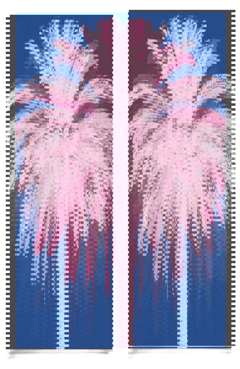 Natural Curiosities Pink and Blue Palms Art - Modern Tropical Home Decor