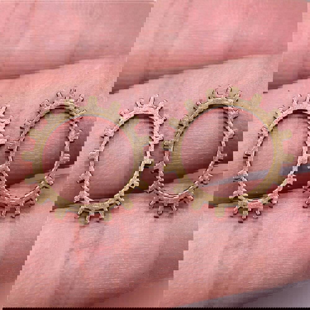 WYSIWYG 10pcs 19x19mm Gear Steampunk Charms Pendants For Jewelry Making DIY