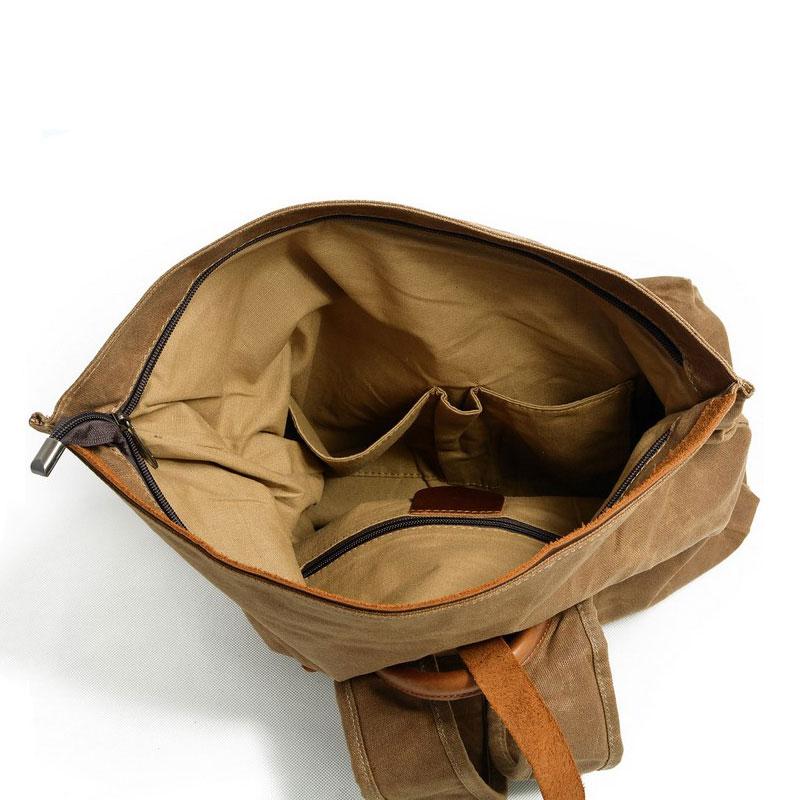 Badass Canvas Mens Travel Backpack - Durable School & Laptop Backpack