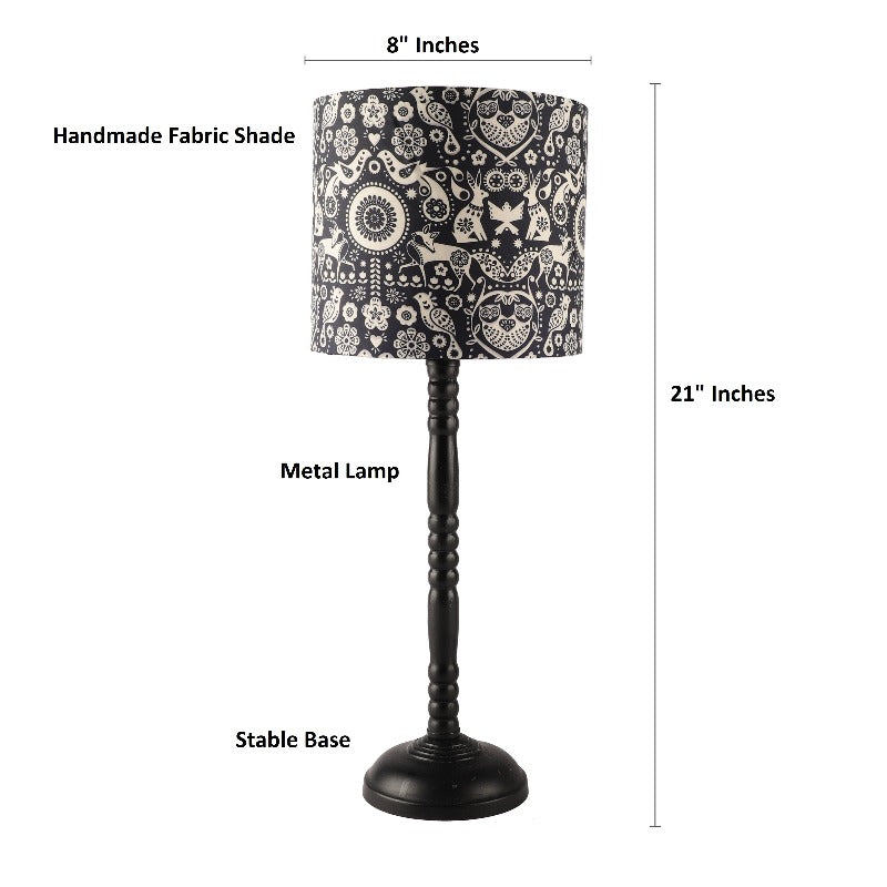 BTR CRAFTS Nandi Floral Metal Table Lamp Set of 2 (Bulb not Included)