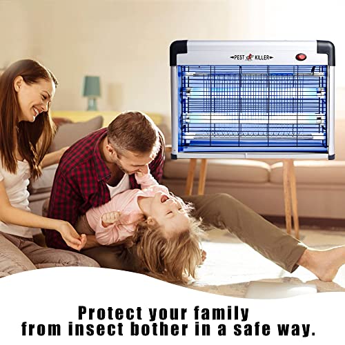 Phosooy Electric Bug Zapper - Indoor Mosquito Killer with 20W Lamps & 2800V Grid
