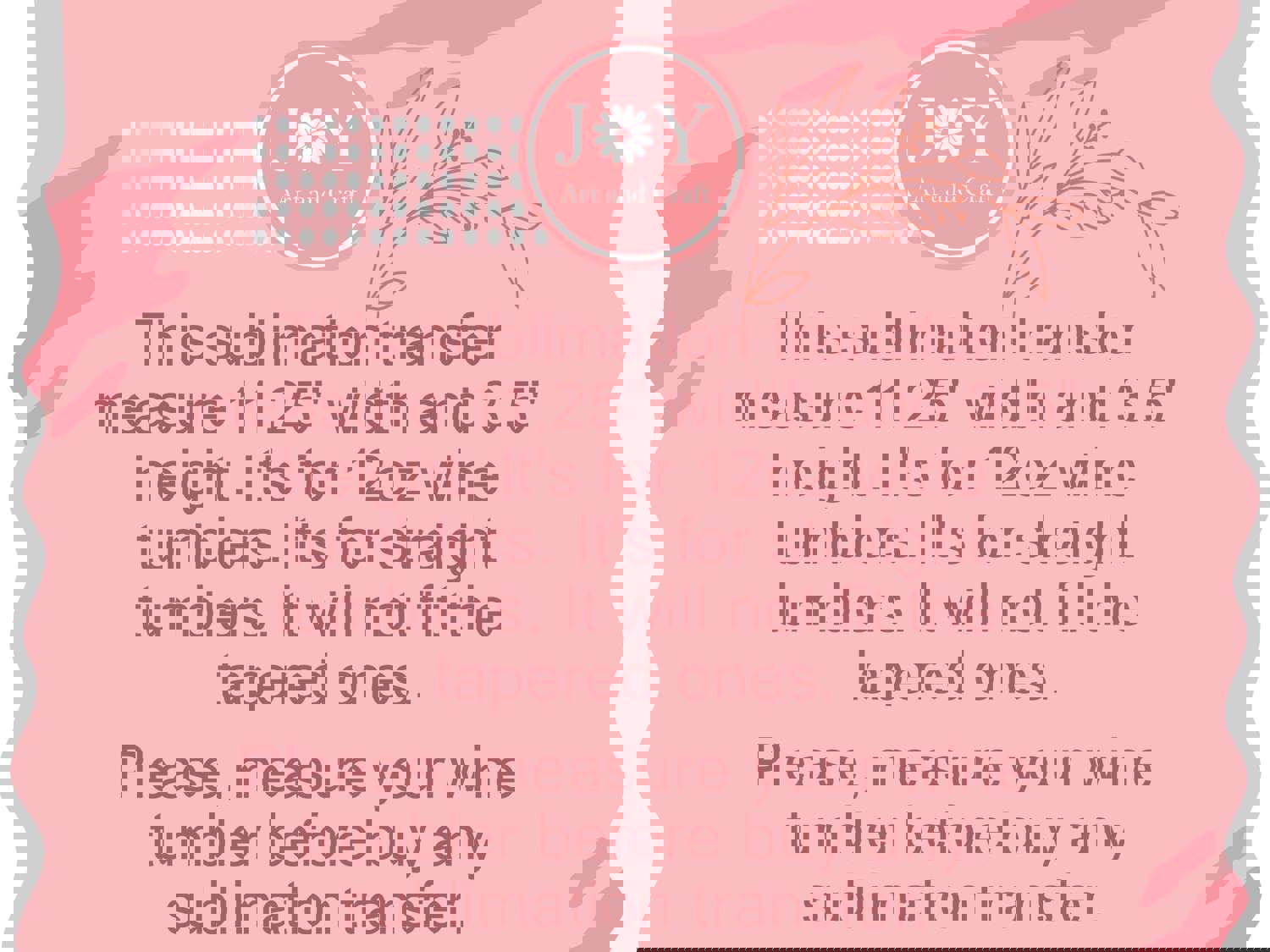 Tropical Flowers Printed Wine Tumbler Wrap Sublimation Design