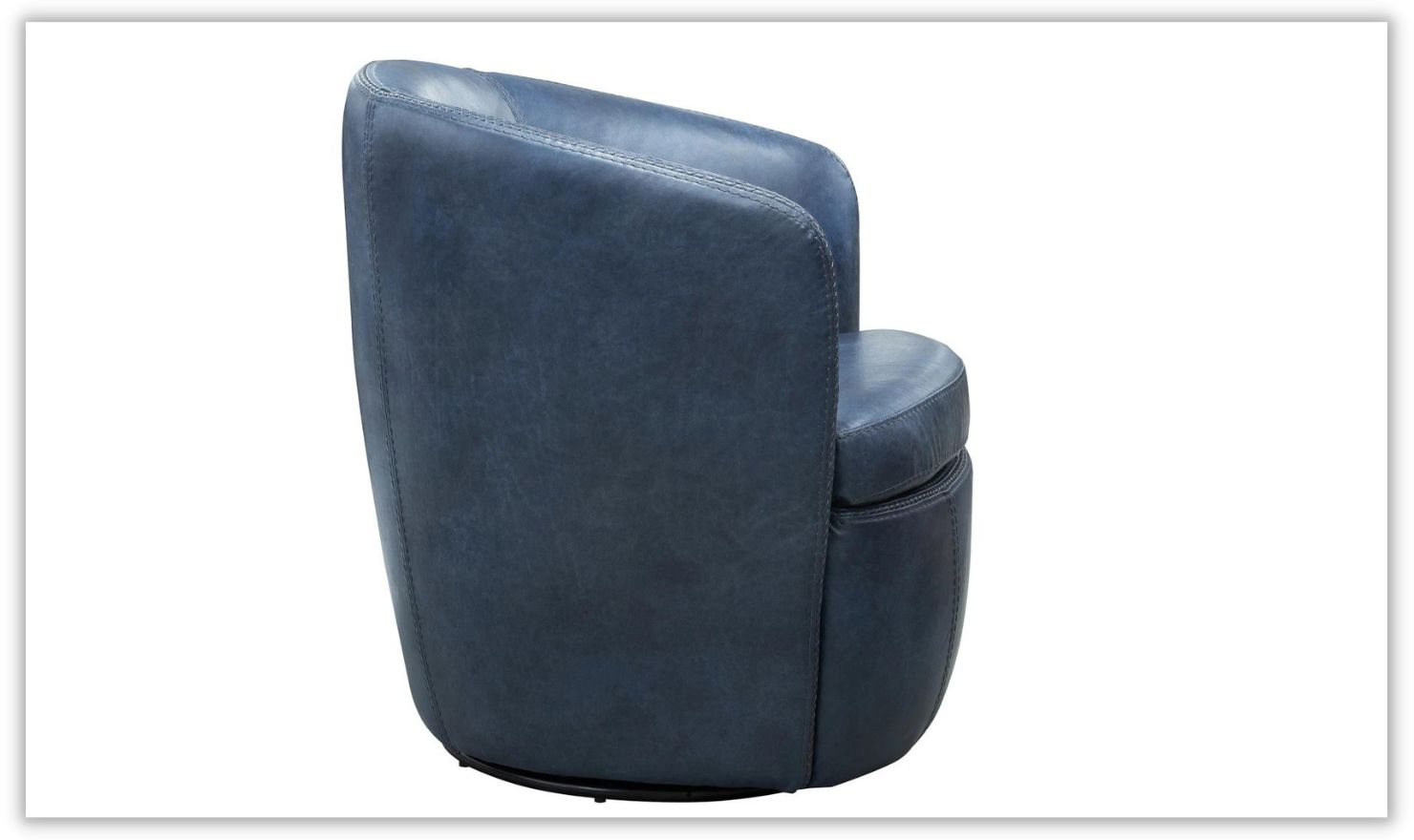 Barolo Leather Swivel Club Chair by Jennifer Furniture