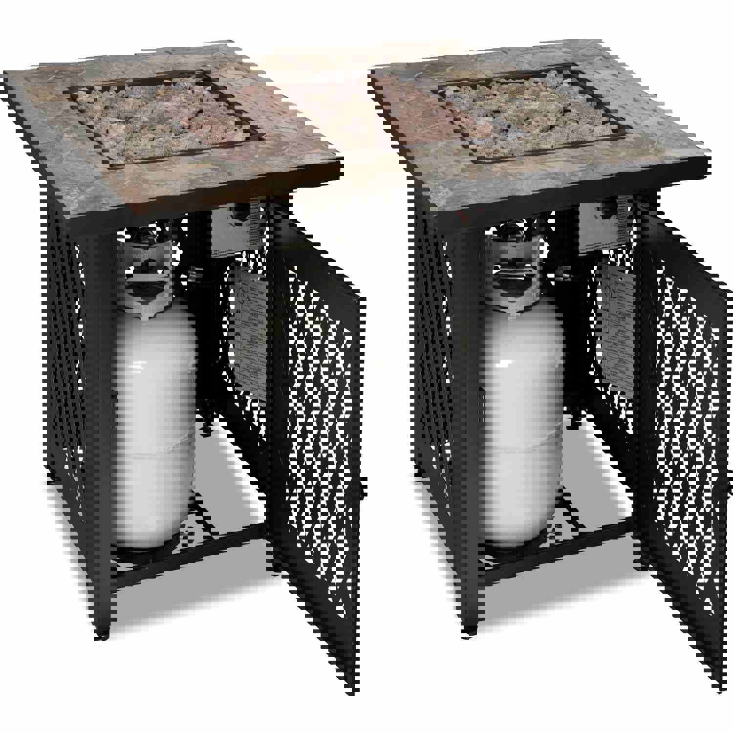 Endless Summer LP Gas Outdoor Fire Pit with 30 Slate Tile Mantel