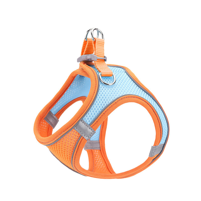 Breathable Reflective Pet Vest Leash for Cats and Dogs