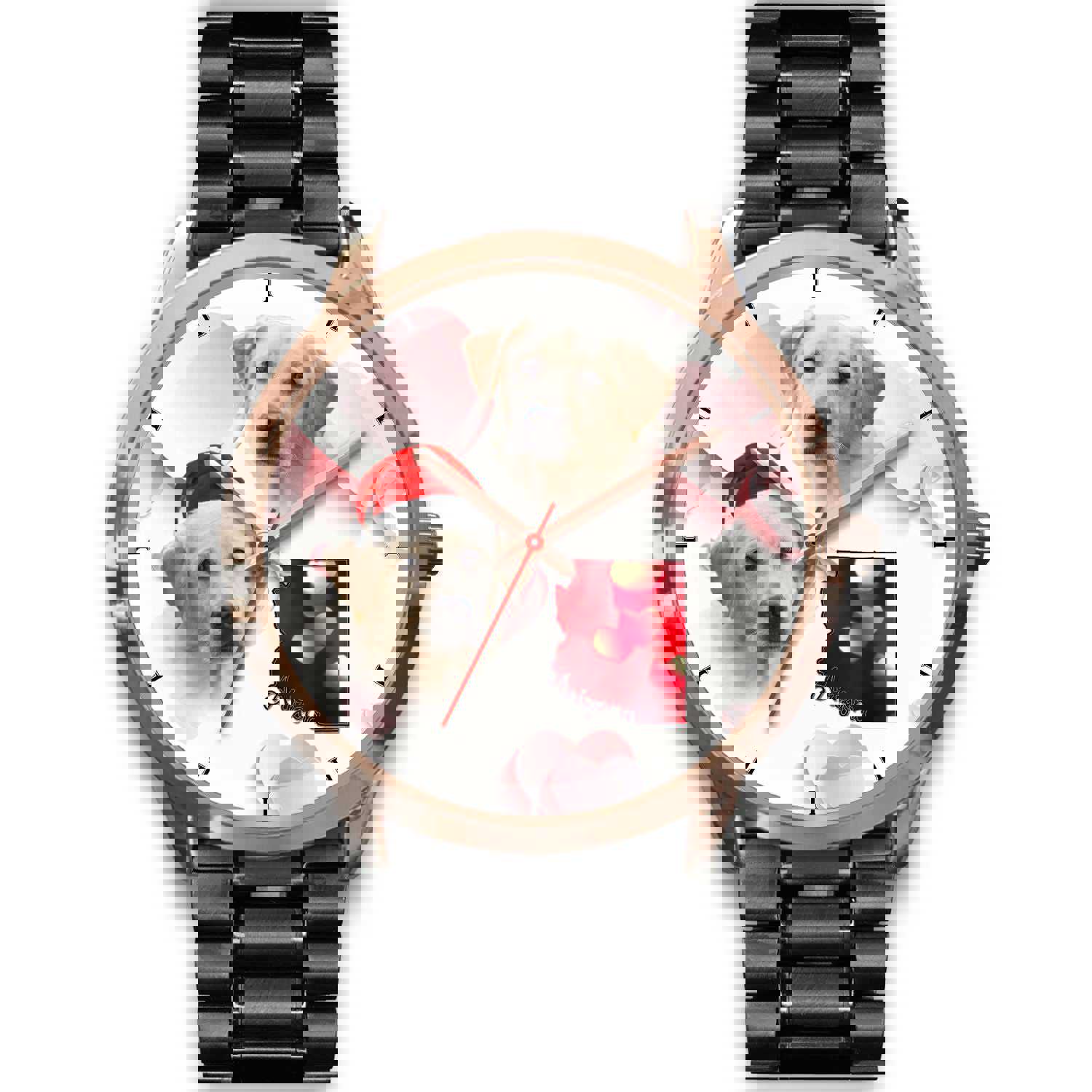 Stylish Labrador Retriever Arizona Christmas Golden Wrist Watch for Men and Women