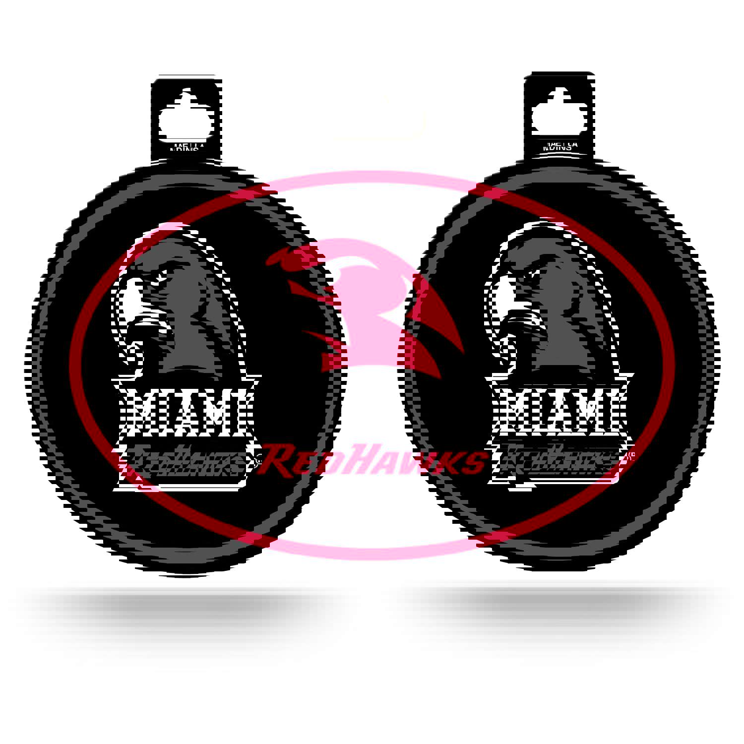 Miami Redhawks Oval Decal Full Color Sticker - 3.75 x 5.75 Inches - Officially Licensed