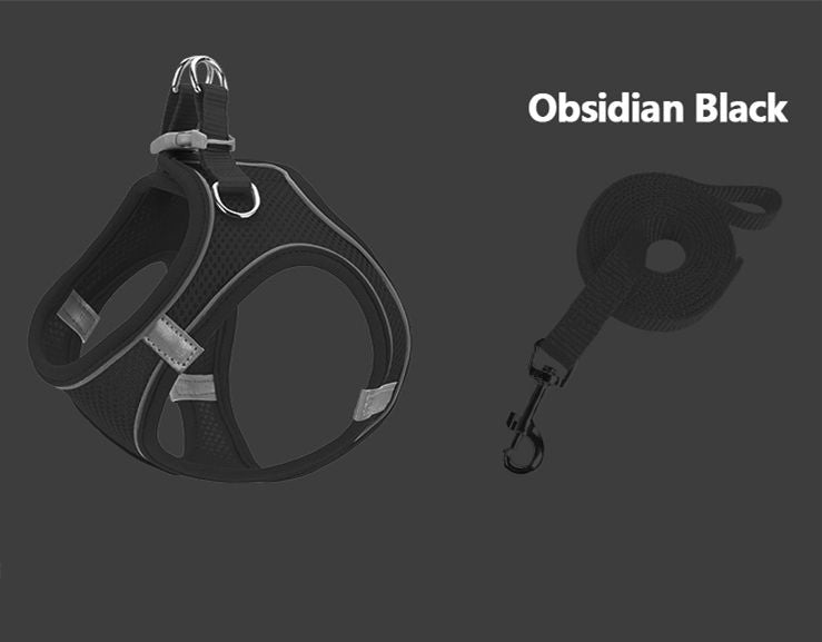 Breathable Reflective Pet Vest Leash for Cats and Dogs