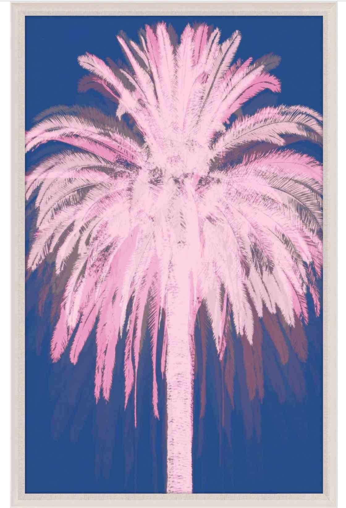 Natural Curiosities Pink and Blue Palms Art - Modern Tropical Home Decor