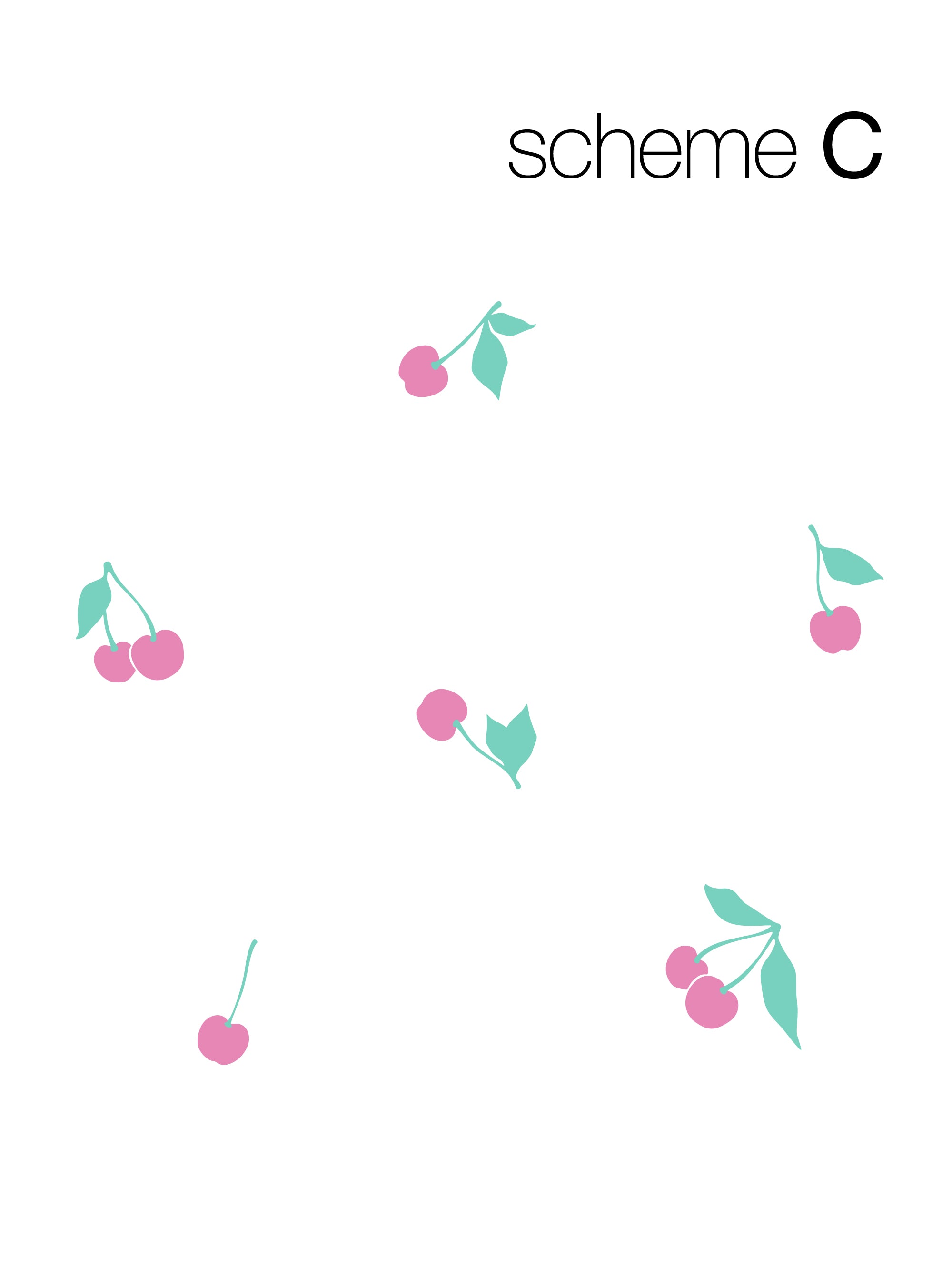 Cherry Fruit Wall Decal - Customizable Colors