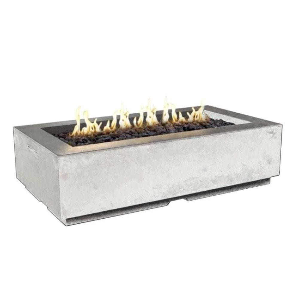 American Fyre Designs Louvre 56-Inch Rectangular Gas Fire Pit with Bluetooth Control