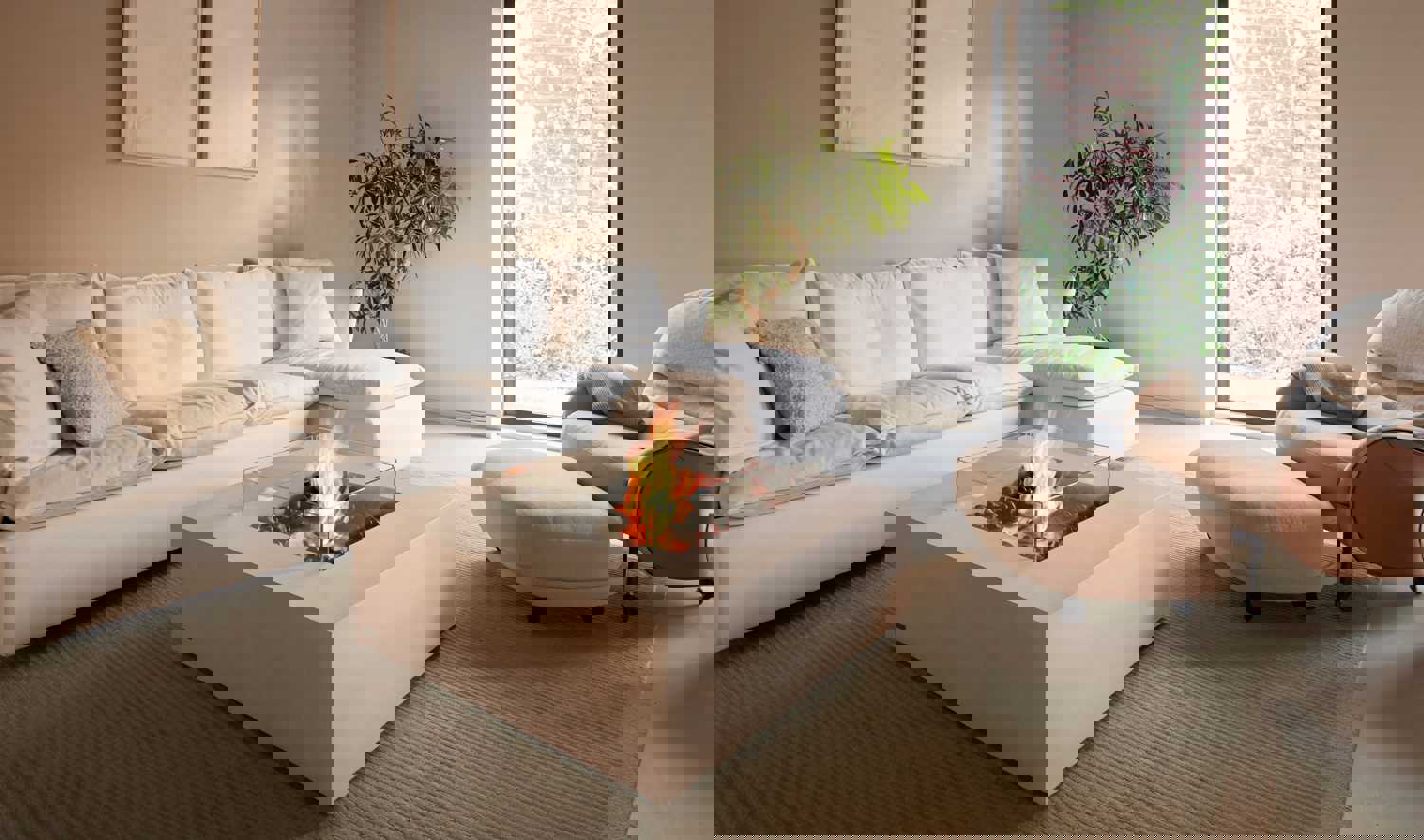 EcoSmart Fire Base 40 Fire Pit Table - Multi-Functional Outdoor Centerpiece