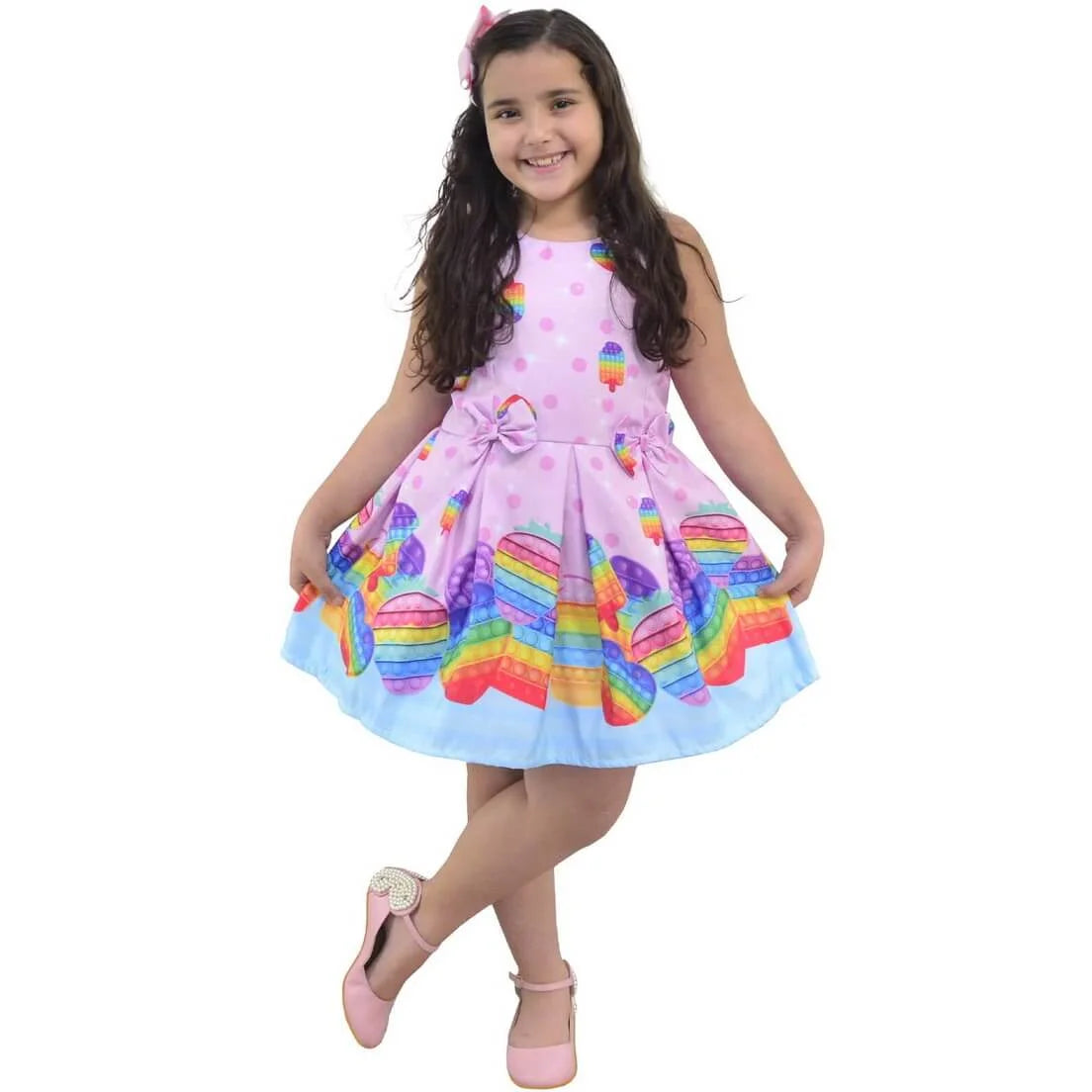 Pop It Fidget Toy Dress for Girls - Birthday Party Costume