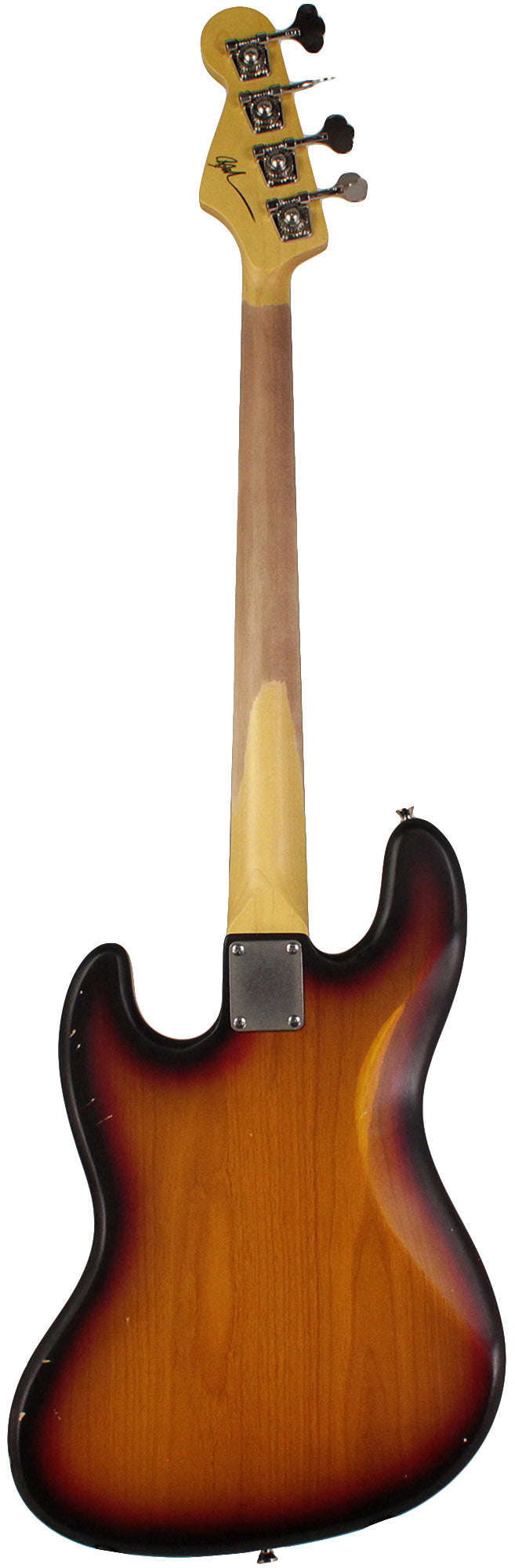 Nash JB-63 Bass Guitar, 3-Tone Sunburst, Light Aging