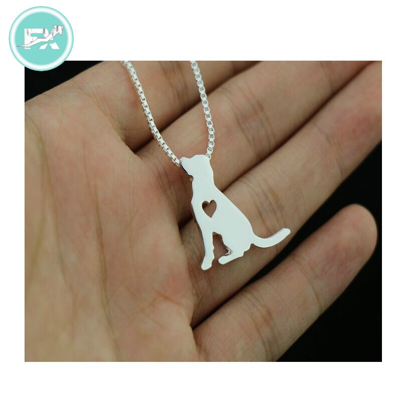 G.SKY Labrador Retriever Dog Necklace - Buy One Get One Free, Golden Plated Pet Lover Jewelry