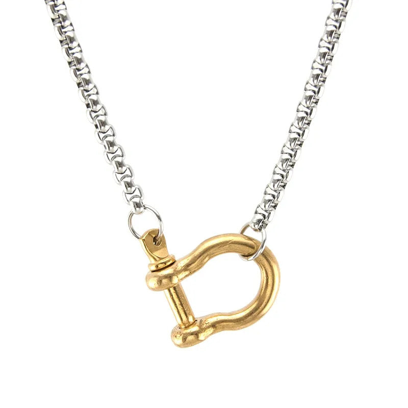 Steed Shackle Necklace - Equestrian-Inspired Jewelry with Working Horsebit Shackle Clasp
