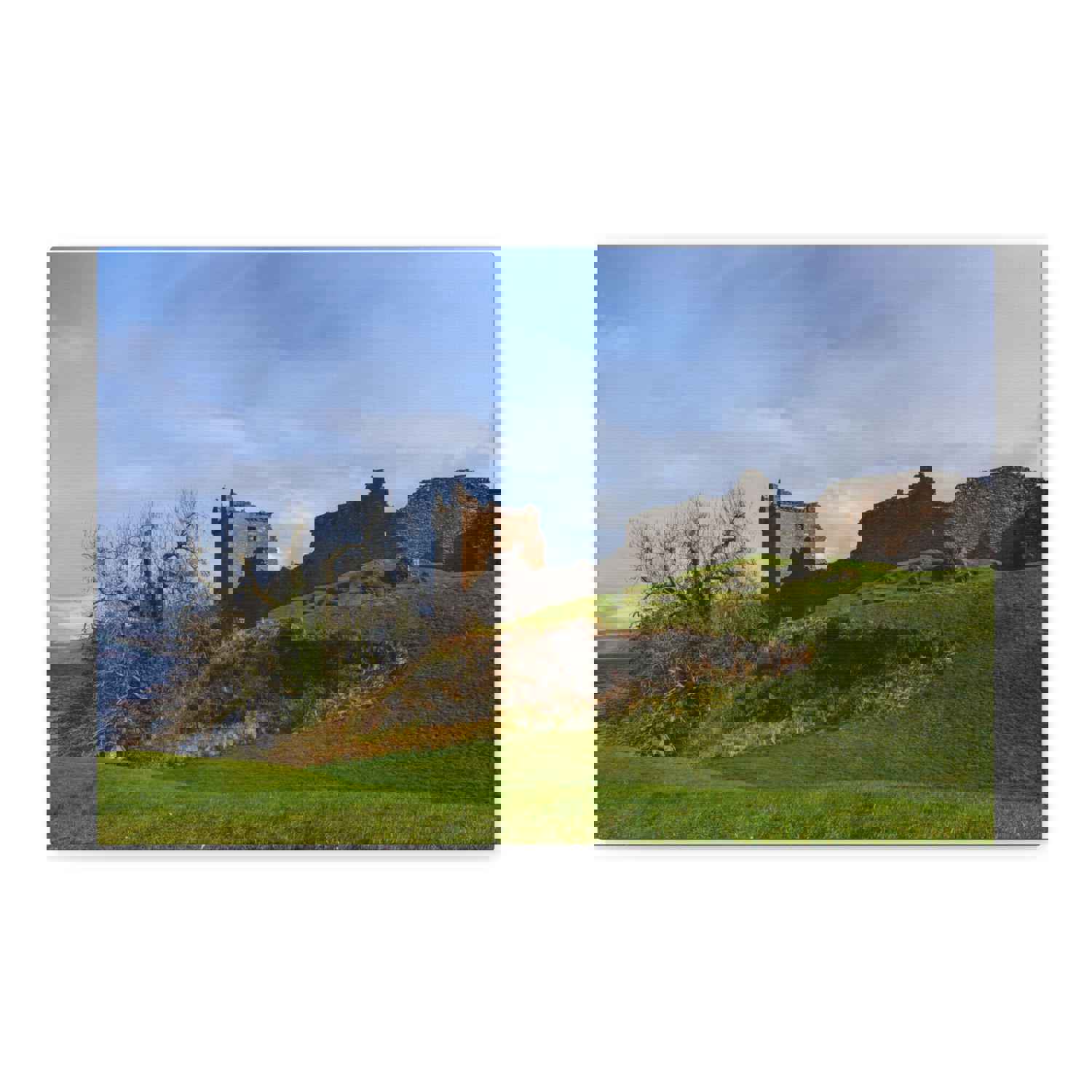 Ruins of Urquhart Scotland Nature Wilderness Photography Canvas Wall Art for Home Decor