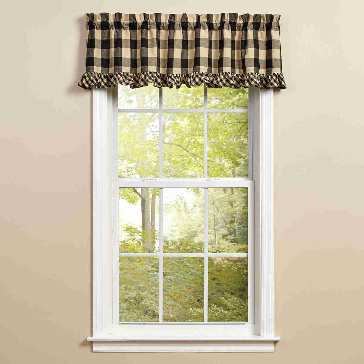 Wicklow Ruffled Valance 14 L - Black