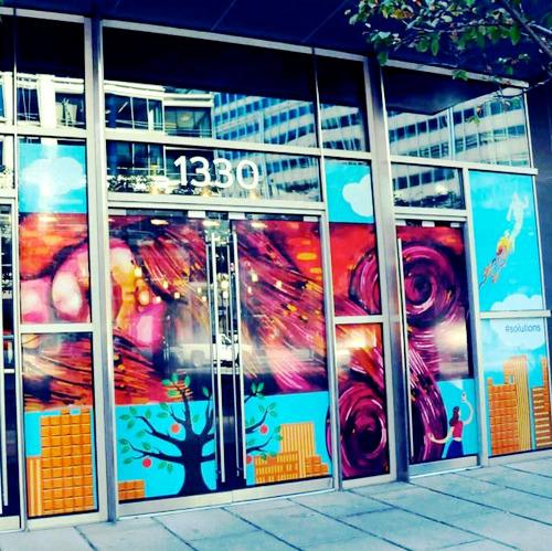 Custom Perforated Window Decals for Business Advertising