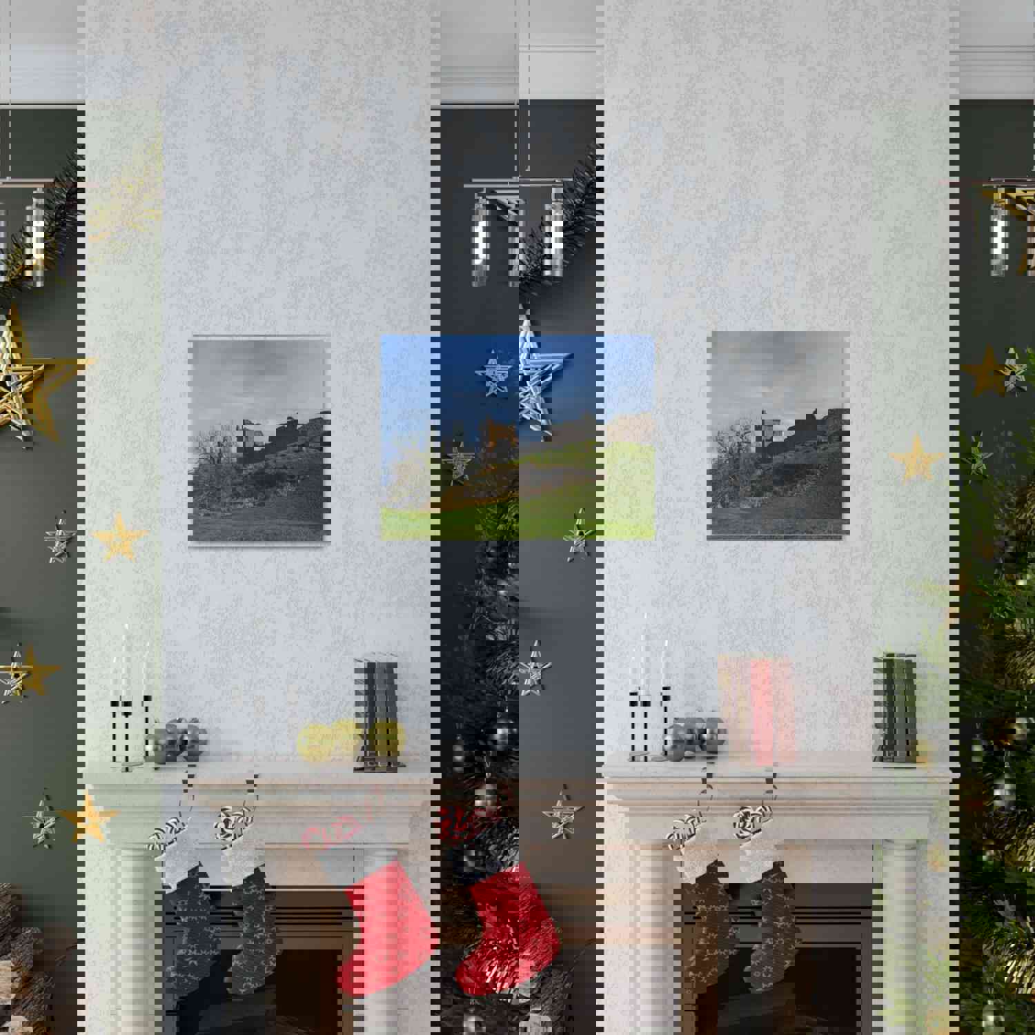 Ruins of Urquhart Scotland Nature Wilderness Photography Canvas Wall Art for Home Decor