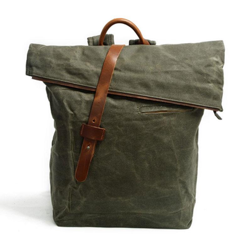 Badass Canvas Mens Travel Backpack - Durable School & Laptop Backpack