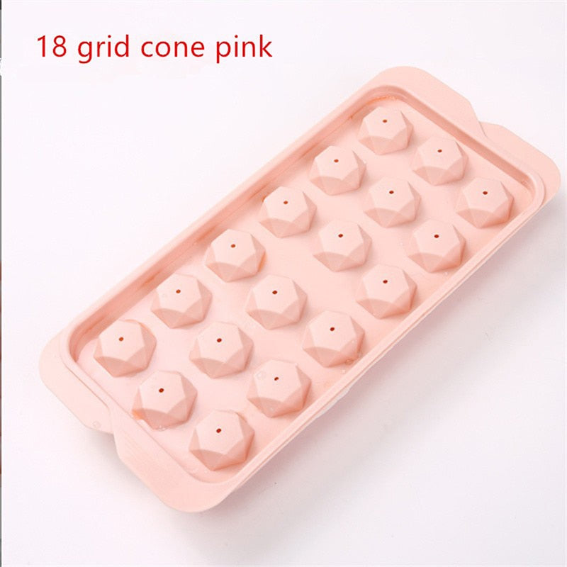 BPA-Free Silicone Ice Ball Maker with Removable Lids - Ice Cube Tray for Kitchen