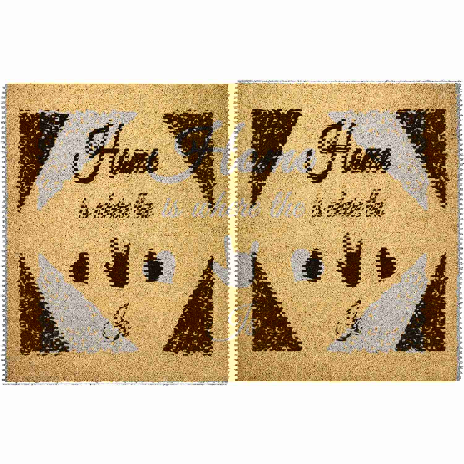 ASL Home Decor ILY Home Outdoor ASL Doormat - Durable Coir Doormat for Entryway