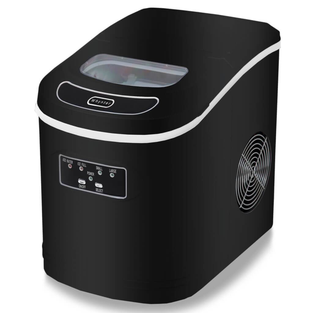 Whynter Compact Portable Ice Maker 27 lb Capacity – Metallic Black IMC-270MB