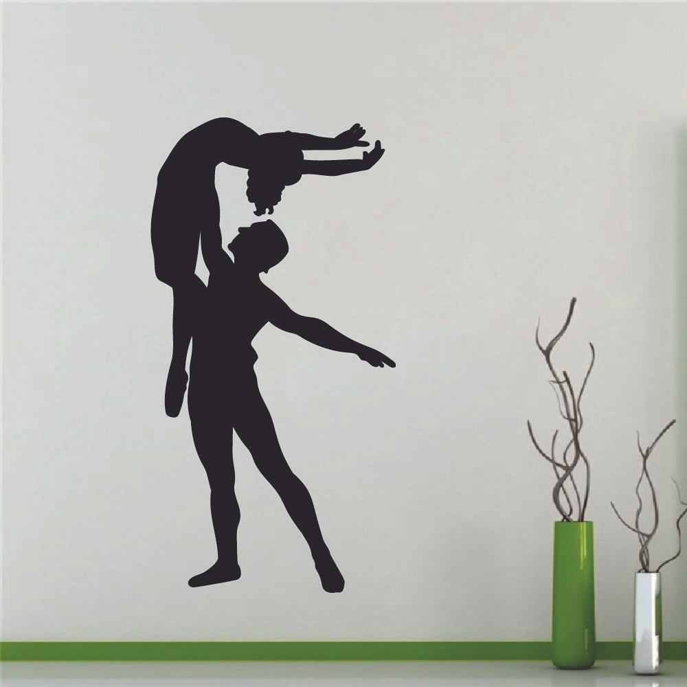 Ballerina Vinyl Wall Sticker - Dancers Ballet Silhouette Motivational Quote Decal
