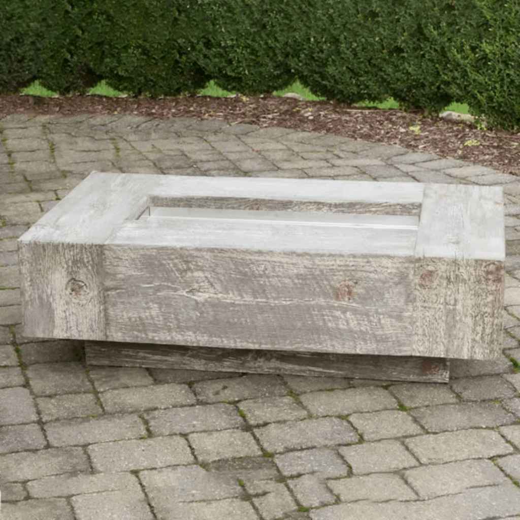 The Outdoor Plus - Coronado GFRC Wood Grain Concrete Rectangle Gas Fire Pit 72