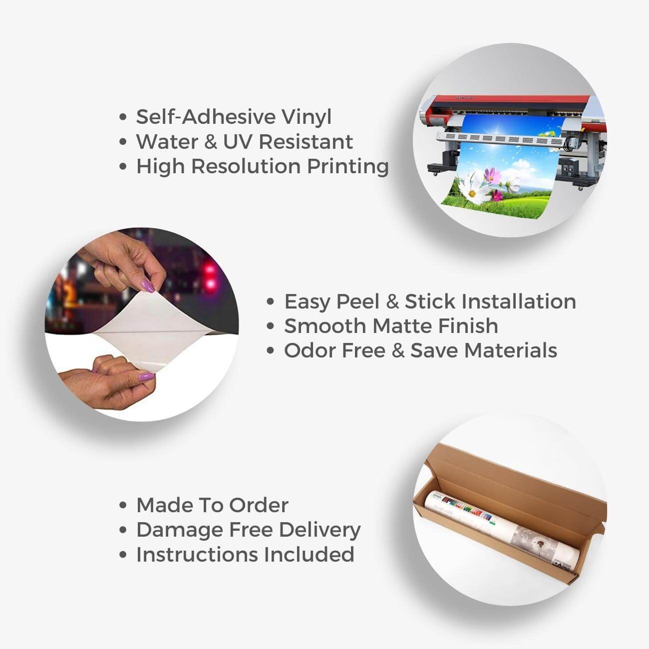 Peel & Stick Botanical Wall Mural - Gentle Touch Of Nature - Removable Wall Decals