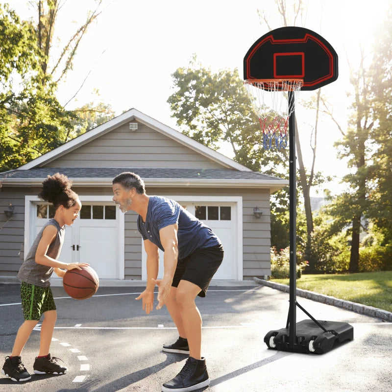 Soozier Portable Basketball Hoop Stand - Adjustable Height with Wheels for Indoor & Outdoor Use