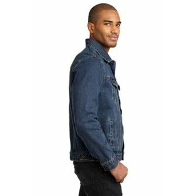 Port Authority® Denim Jacket - Modern Fit with Bronze Buttons