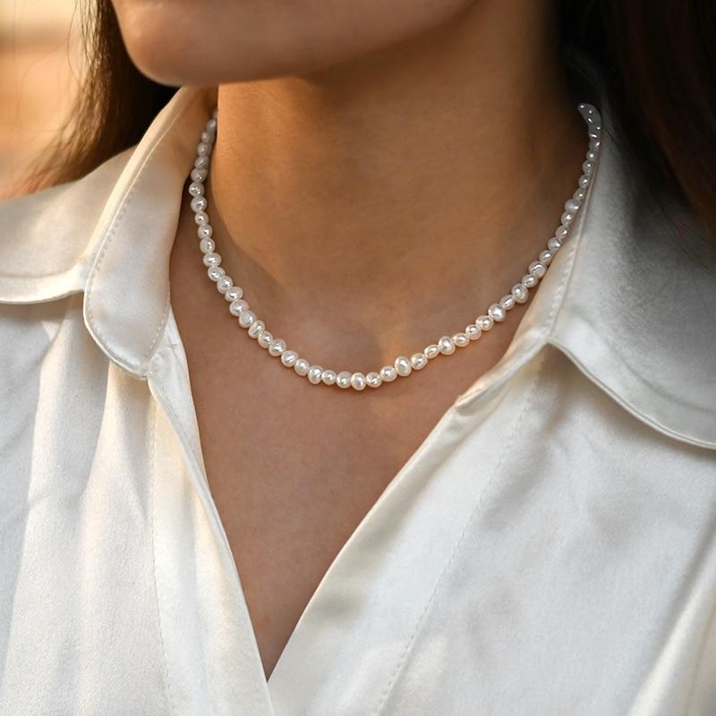Tulia Pearl Bohemia Necklace - 925 Sterling Silver with Cubic Zirconia