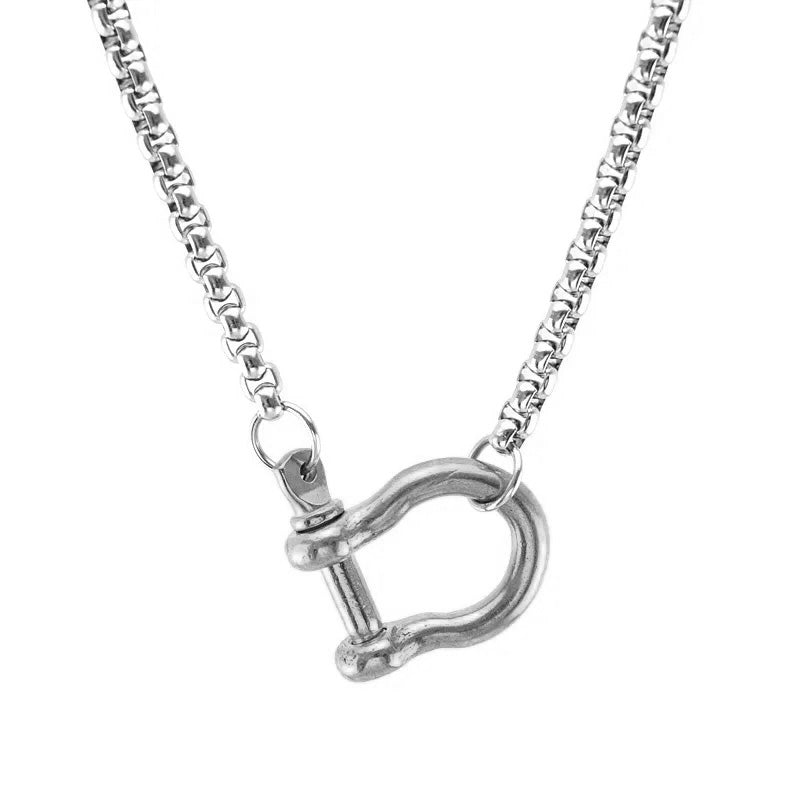 Steed Shackle Necklace - Equestrian-Inspired Jewelry with Working Horsebit Shackle Clasp