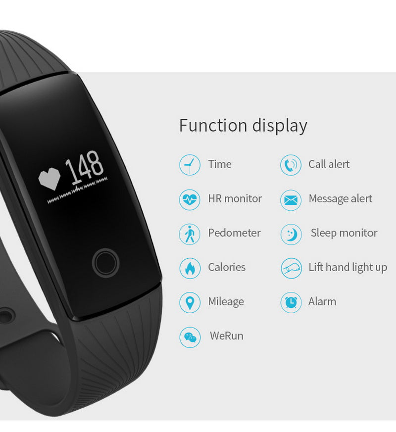 Pulsmesser Fitness Flex Smart Armband - V05S Smart Bracelet with Heart Rate Monitor