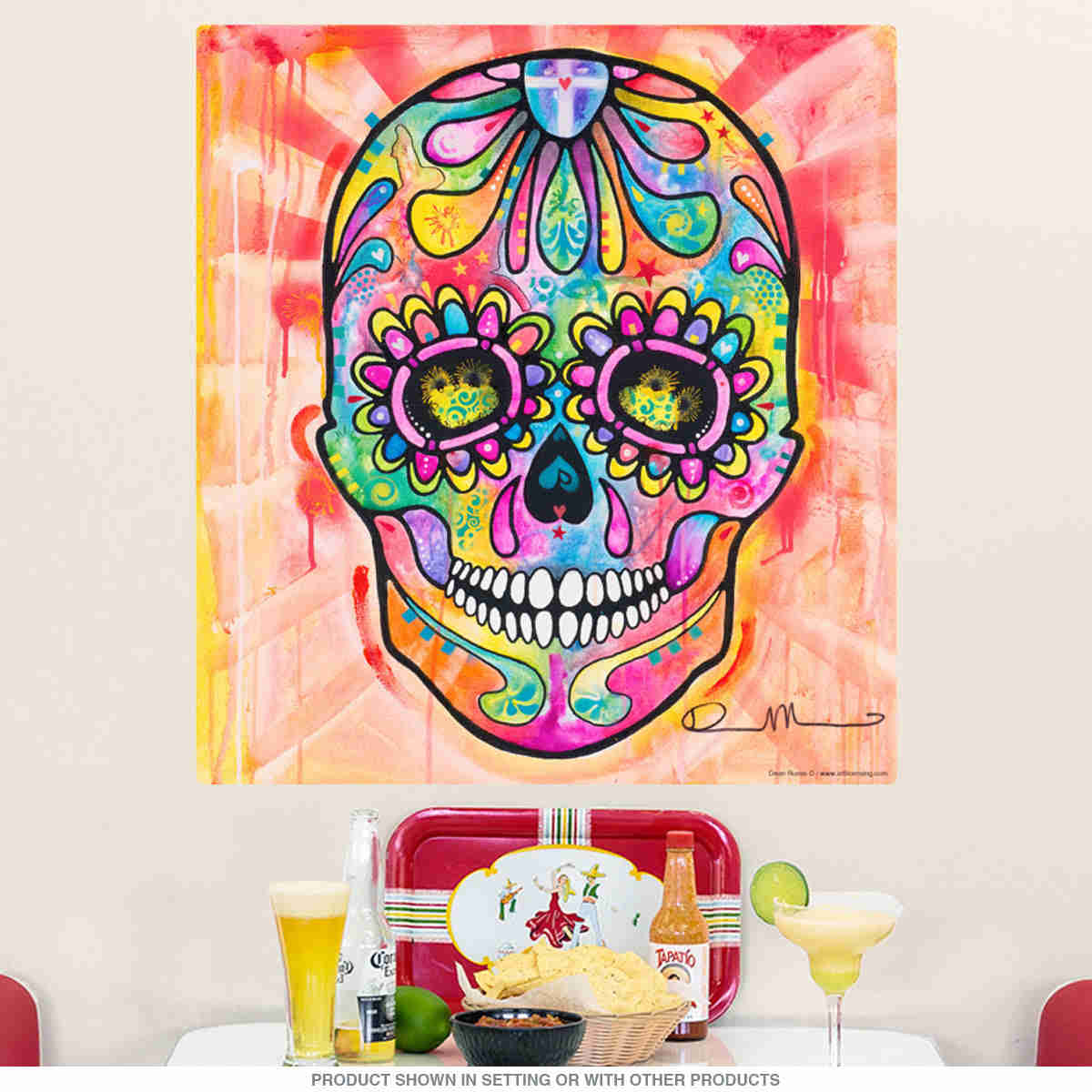 Sugar Skull Dean Russo Pop Art Wall Decal