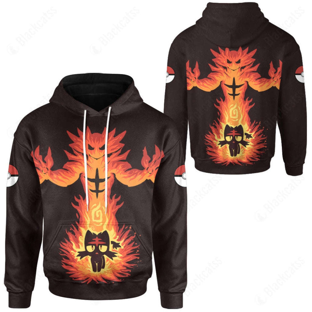 Evolve Litten to Incineroar Custom Hoodie - Premium Apparel